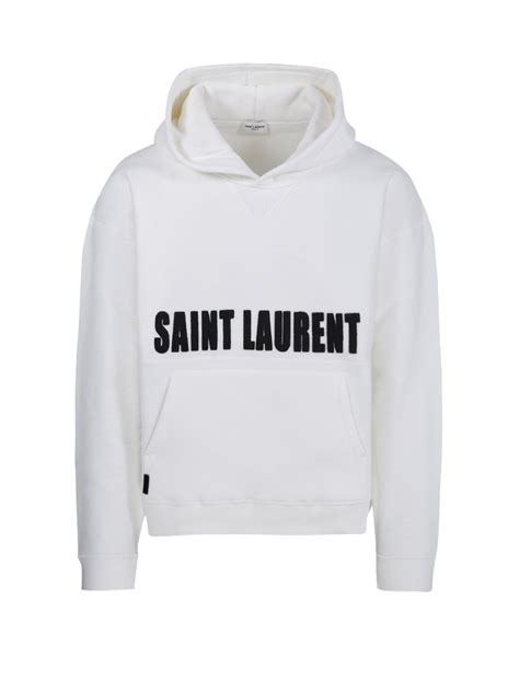 white saint laurent hoodie